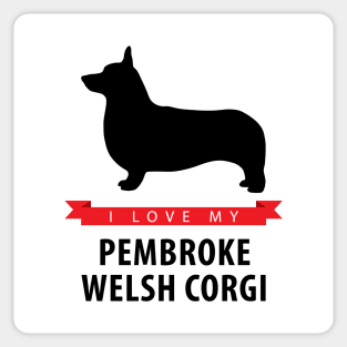 I Love My Pembroke Welsh Corgi Sticker